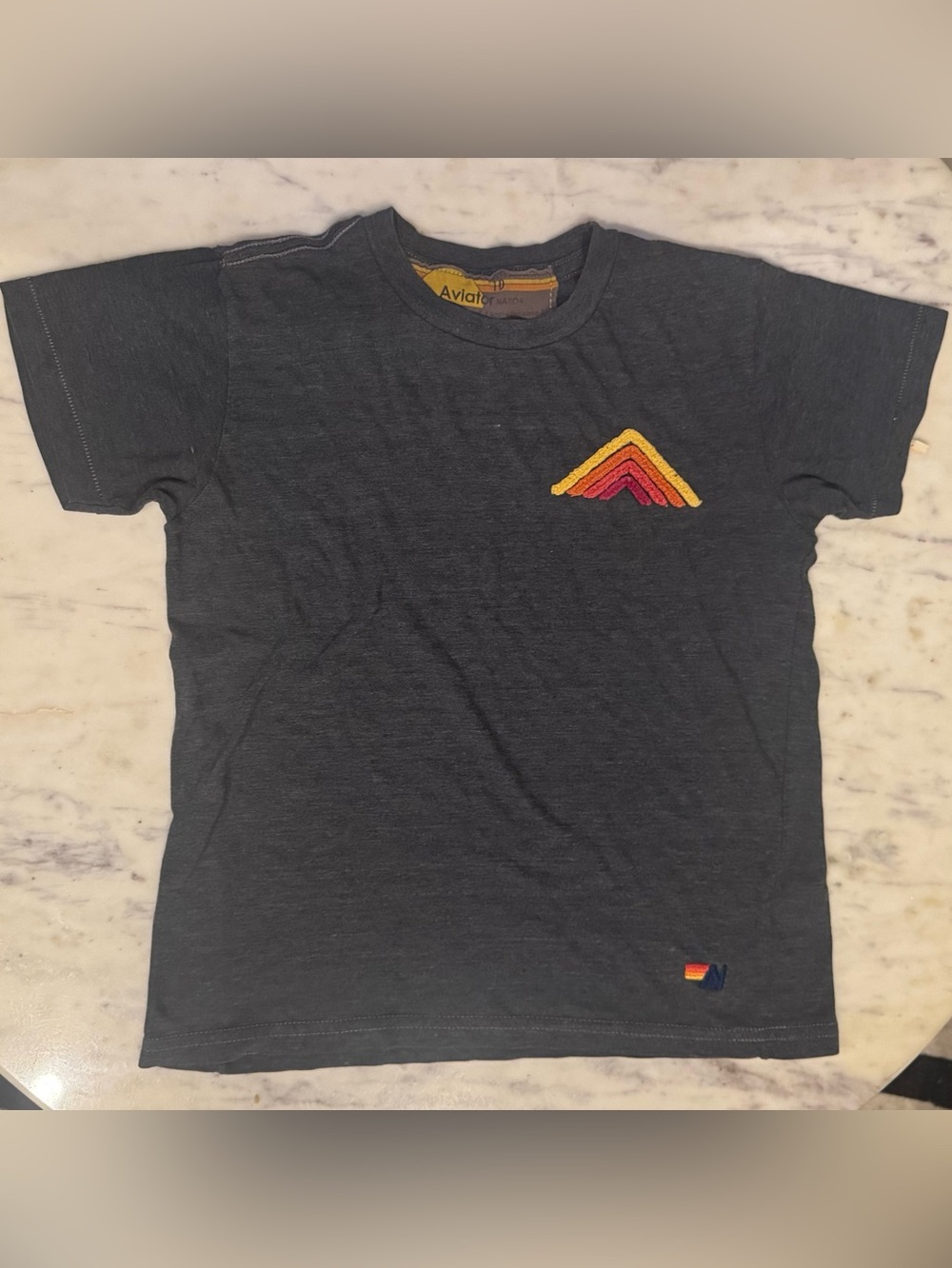 Aviator Nation Kids Mountain Stitch Stripe T-Shirt - 10